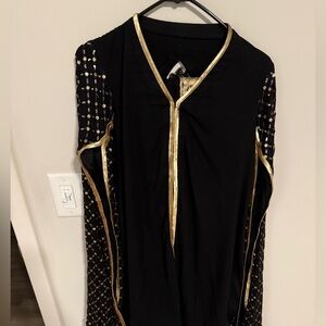 Beautiful black/gold/colorful duppata/belts Indian outfit